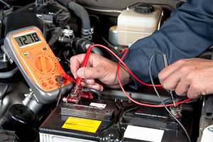 inspecting battery before winter