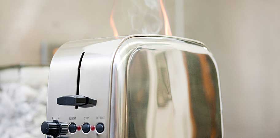 Toaster catching on fire in the breakroom-Business Insurance Claims