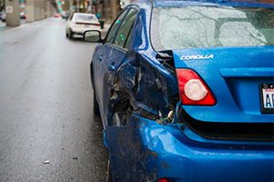 blue corolla in hit-and-run