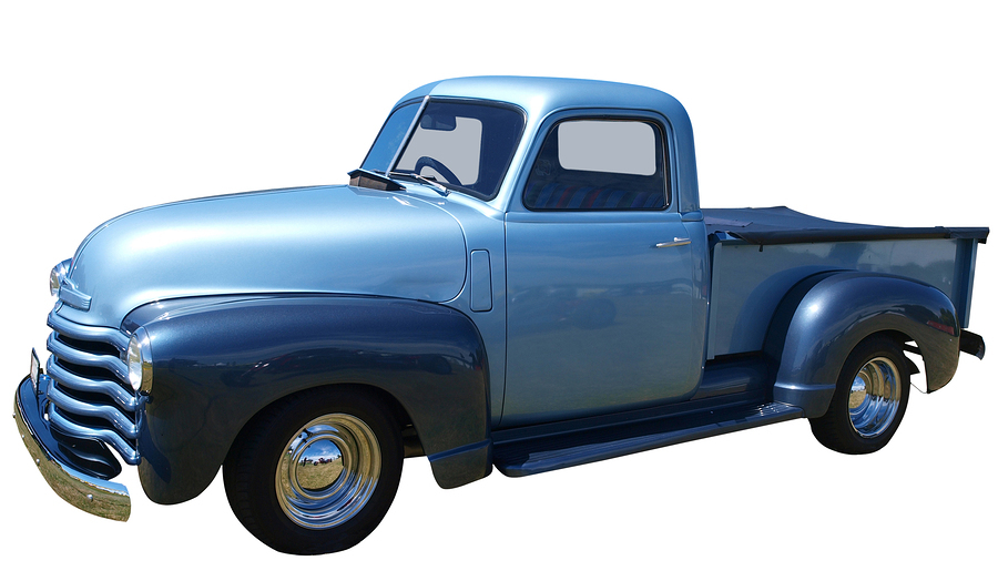 Auto insurance - 1948 Chevrolet Thriftmaster Truck isolated with clipping path