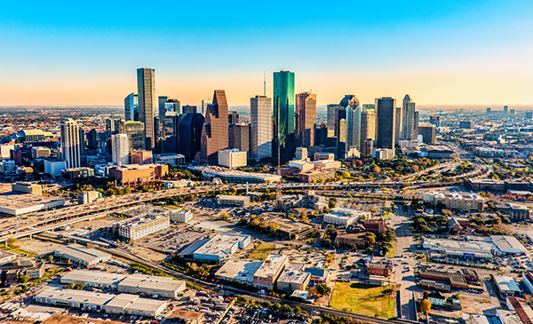 Aerial Skyline of Houston