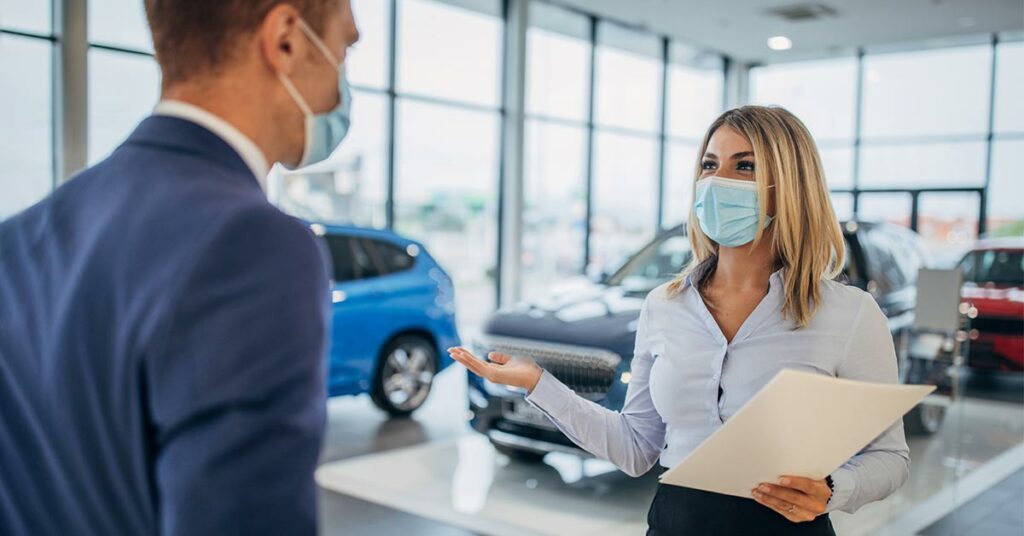 Visiting car dealership